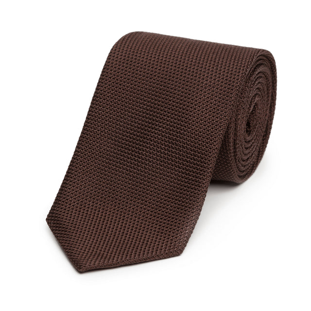 Chocolate Grenadine Silk Tie