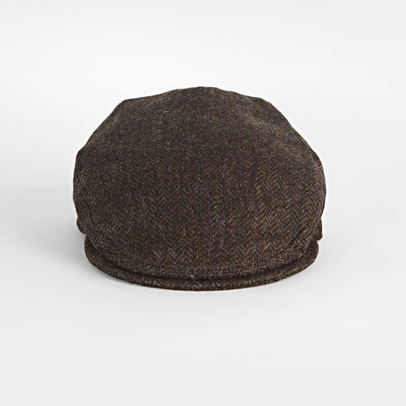 Herringbone Wool Flat Cap