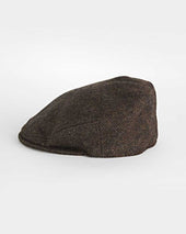 Herringbone Wool Flat Cap