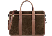 Suede Bound Edge Zip-top Briefcase
