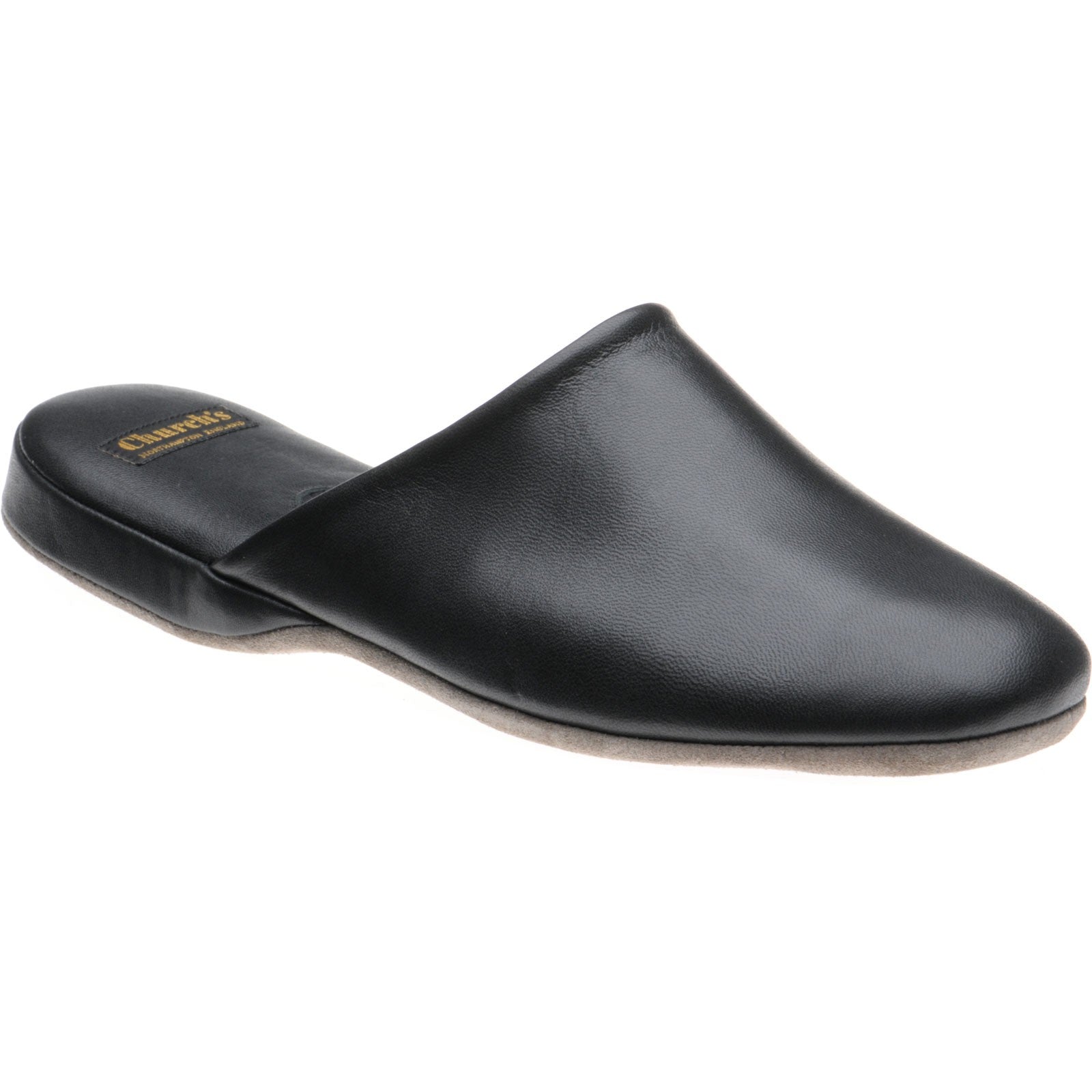 Church Arran slippers in black nappa