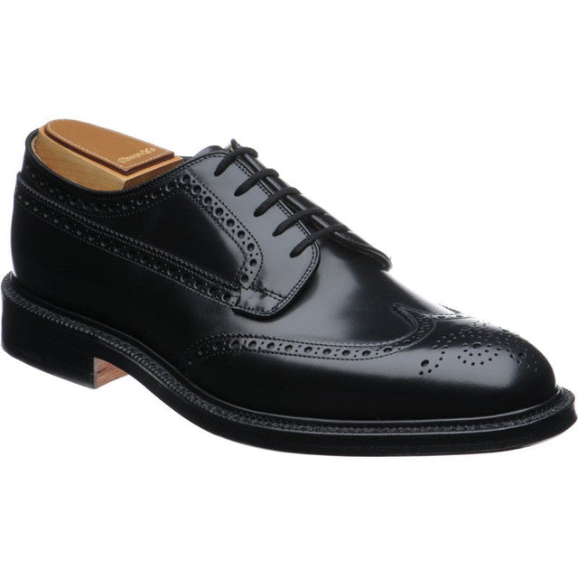 Church Grafton mens brogues in black polished binder