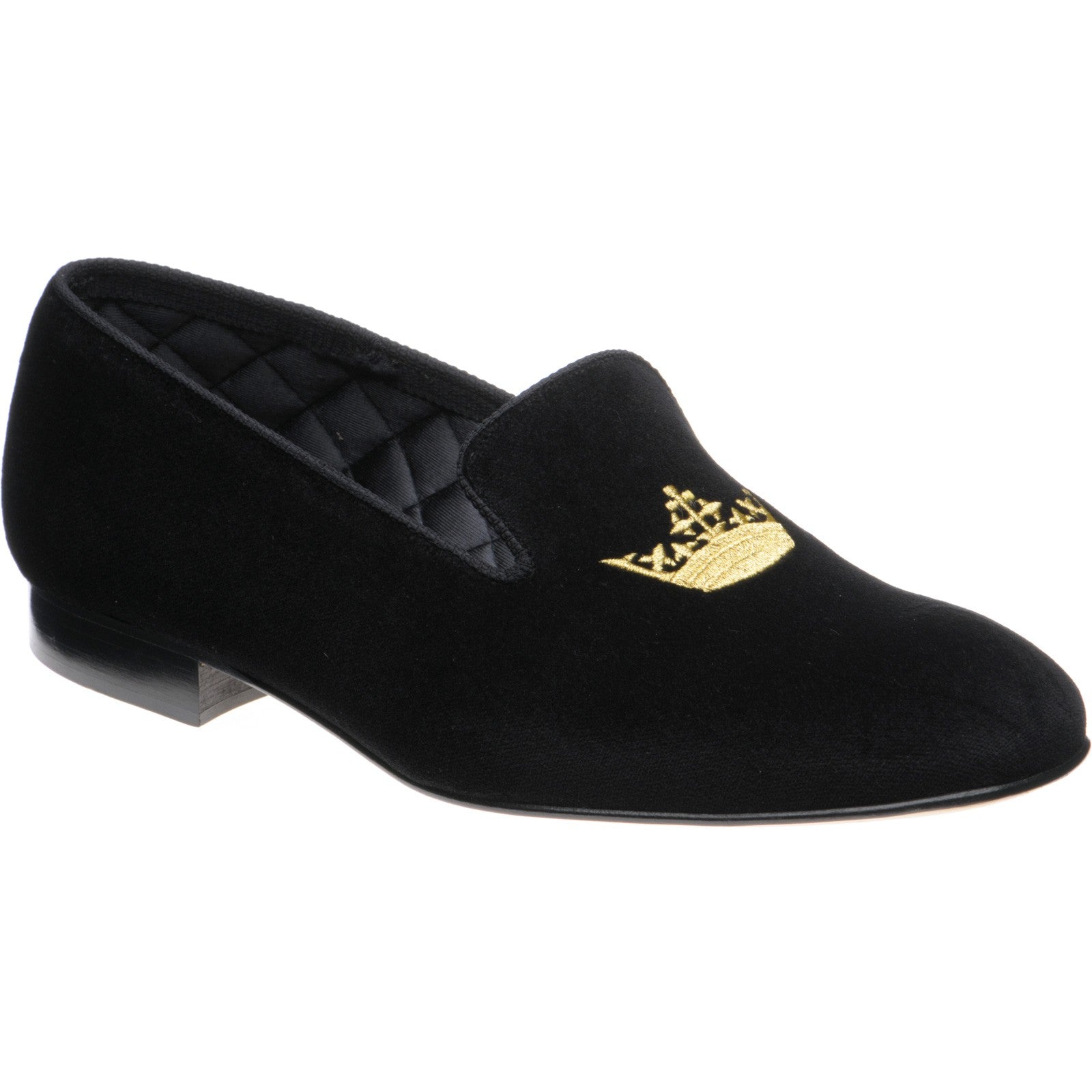 Church Sovereign slippers in black velvet