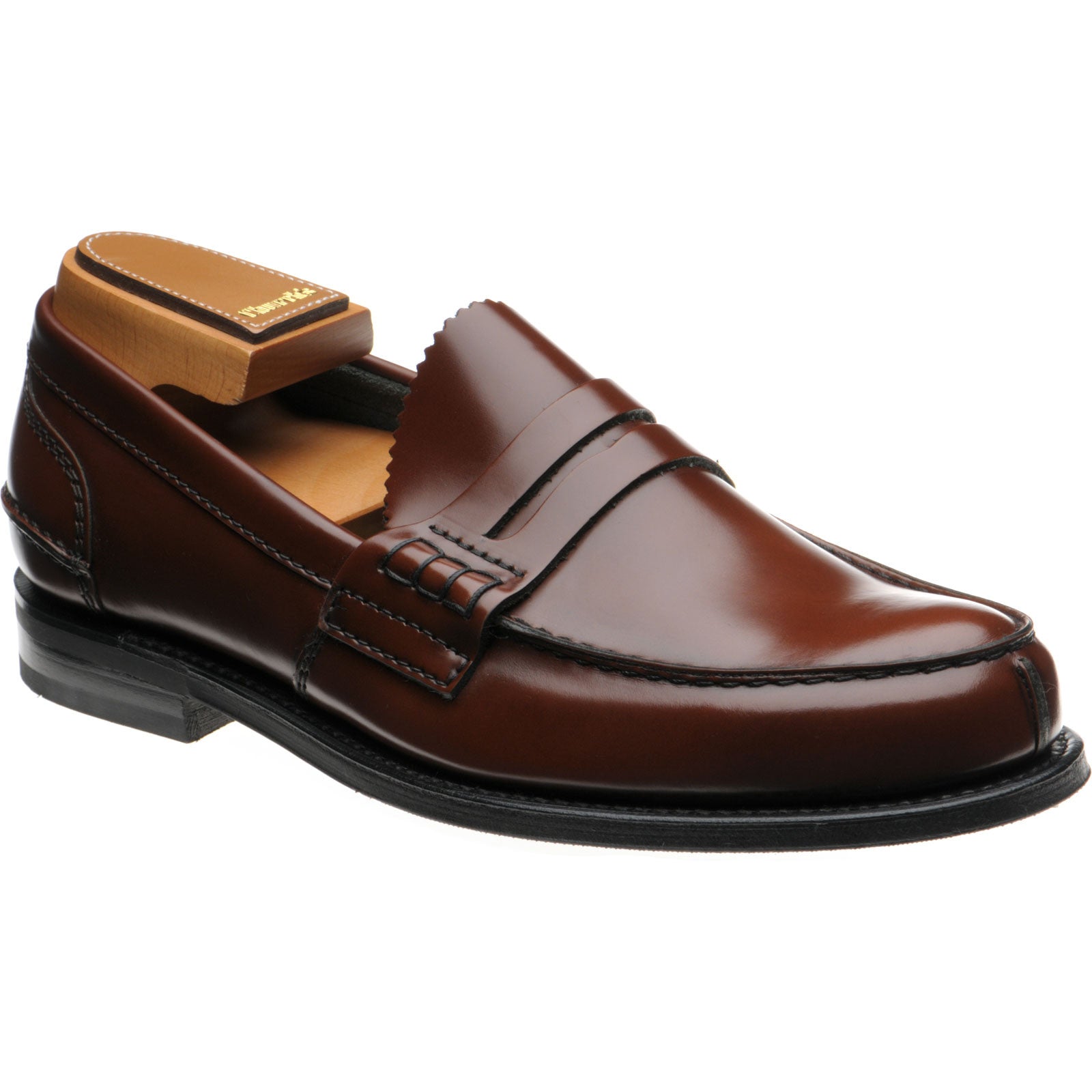 Church Tunbridge R mens rubber-soled loafers in tabac