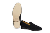 CHURCHILL VELVET SLIPPER - Black