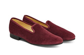 CHURCHILL VELVET SLIPPER - Burgundy