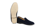 CHURCHILL VELVET SLIPPER - Navy