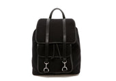 Classic Backpack - Black - Charcoal Herringbone Interior - Canvas