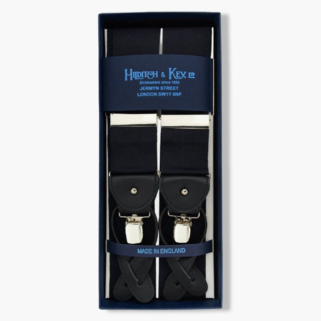 Classic Black Silk Barathea Braces