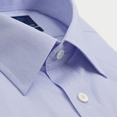 Classic Fit Sea Island Quality End On End Cotton Shirt With Classic Collar Double Cuff