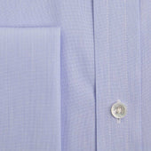 Classic Fit Sea Island Quality End On End Cotton Shirt With Classic Collar Double Cuff