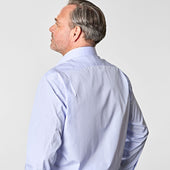 Classic Fit Sea Island Quality End On End Cotton Shirt With Classic Collar Double Cuff