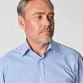 Classic Fit Small Gingham Check Cotton Twill Shirt With Classic Collar Double Cuff