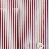 Classic Fit Pinstripe Cotton Shirt With Classic Collar Double Cuff