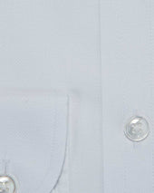 Classic Fit Plain Oxford Cotton Shirt With Button Down Collar Two Button Cuff