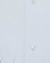 Classic Fit Plain Cotton Poplin Shirt With Classic Collar Two Button Cuff