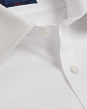 Classic Fit Small Square Cotton Poplin Shirt With Classic Collar Two Button Cuff