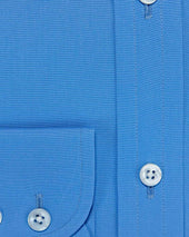 Classic Fit Deep Cotton Poplin Shirt With Cut Away Collar Two Button Cuff