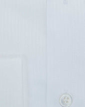 Classic Fit Satin Stripe On Cotton Shirt With Cut Away Collar Double Cuff