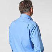 Classic Fit Deep Cotton Poplin Shirt With Cut Away Collar Two Button Cuff