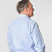 Classic Fit Light Micro Houndstooth Cotton Shirt With Classic Collar Double Cuff