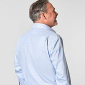 Classic Fit Light Prince Of Wales Check Cotton Shirt With Classic Collar Double Cuff