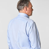 Classic Fit Plain Light Oxford Cotton Shirt With Button Down Collar Two Button Cuff