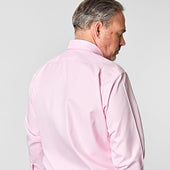 Classic Fit Plain Pink Oxford Cotton Shirt With Button Down Collar Two Button Cuff