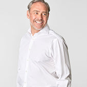 Classic Fit Plain Cotton Poplin Shirt With Cut Away Collar Double Cuff