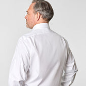 Classic Fit Plain Oxford Cotton Shirt With Button Down Collar Two Button Cuff