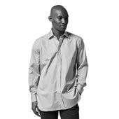 Classic Fit Plain End On End Double Cuff Shirt In