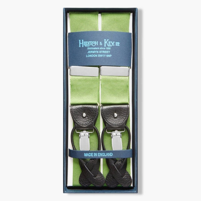 Classic Green Silk Barathea Braces