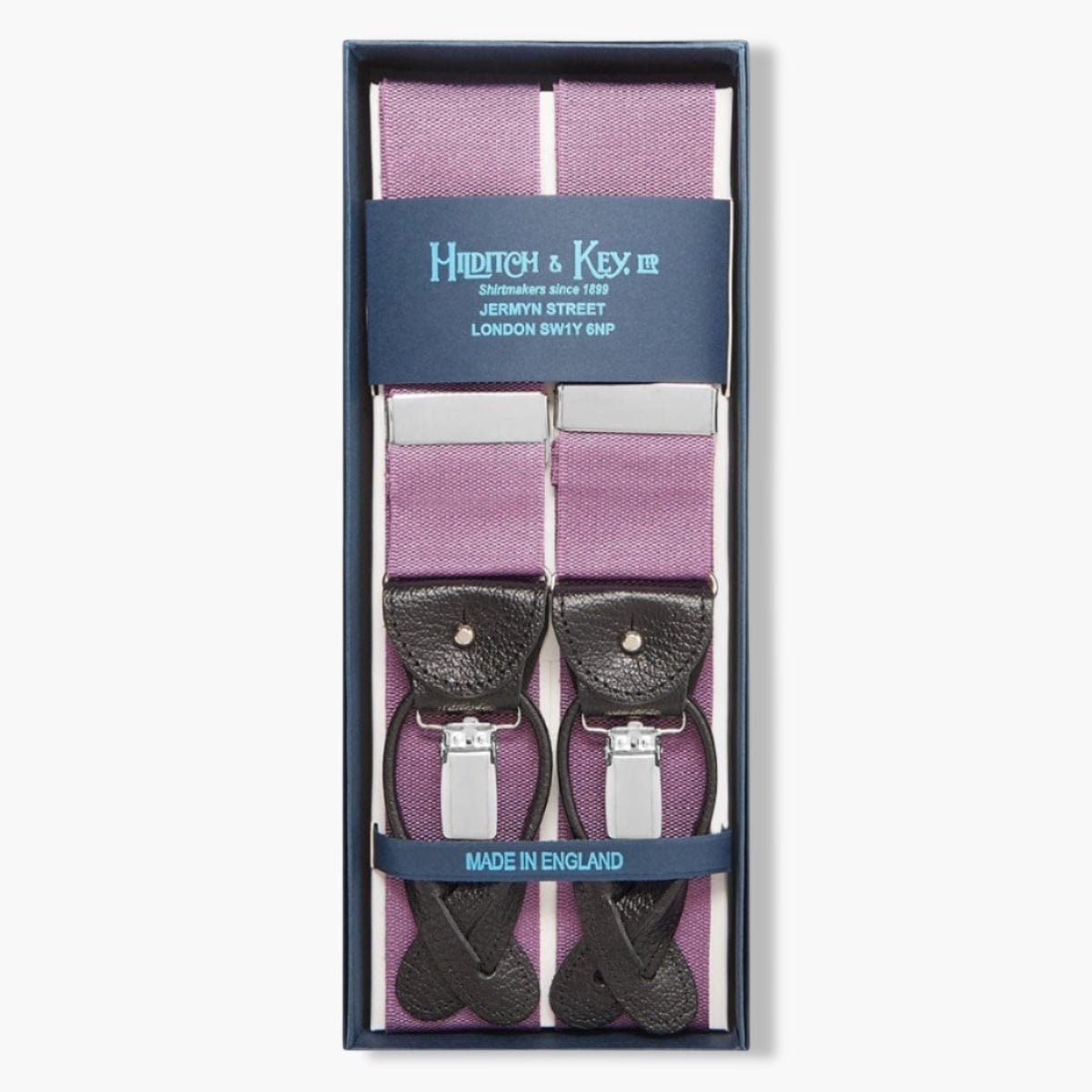 Classic Lilac Silk Barathea Braces