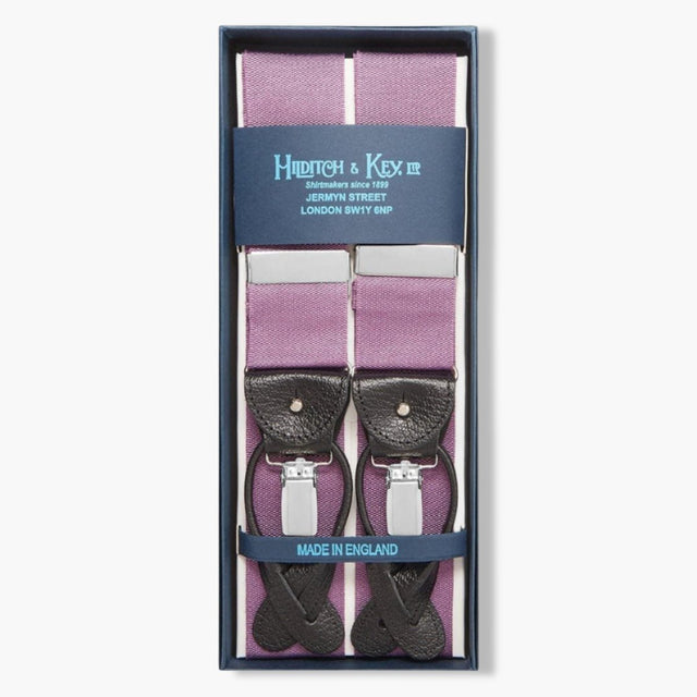 Classic Lilac Silk Barathea Braces