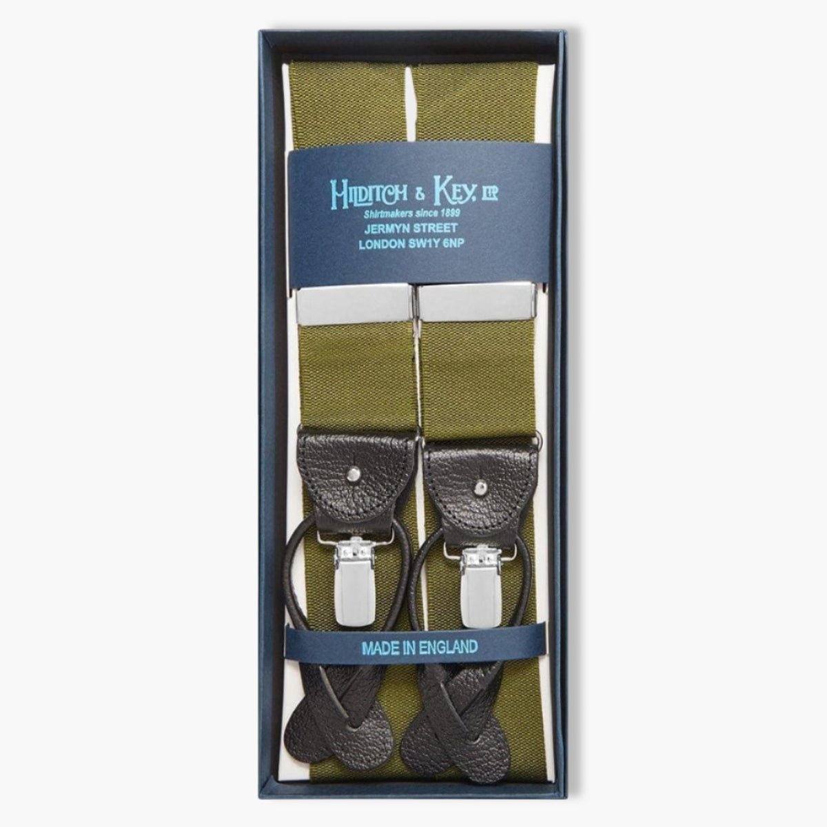 Classic Green Silk Barathea Braces