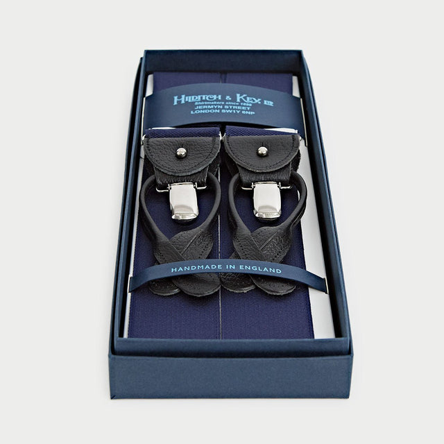 Classic Navy Silk Barathea Braces