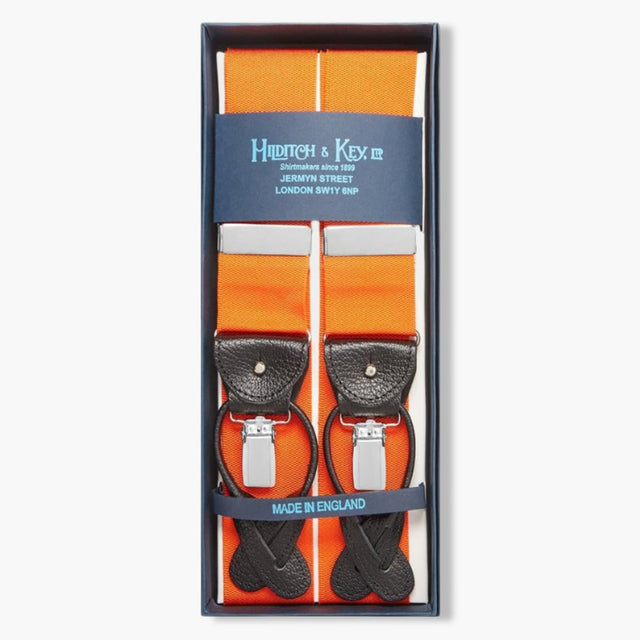 Classic Orange Silk Barathea Braces