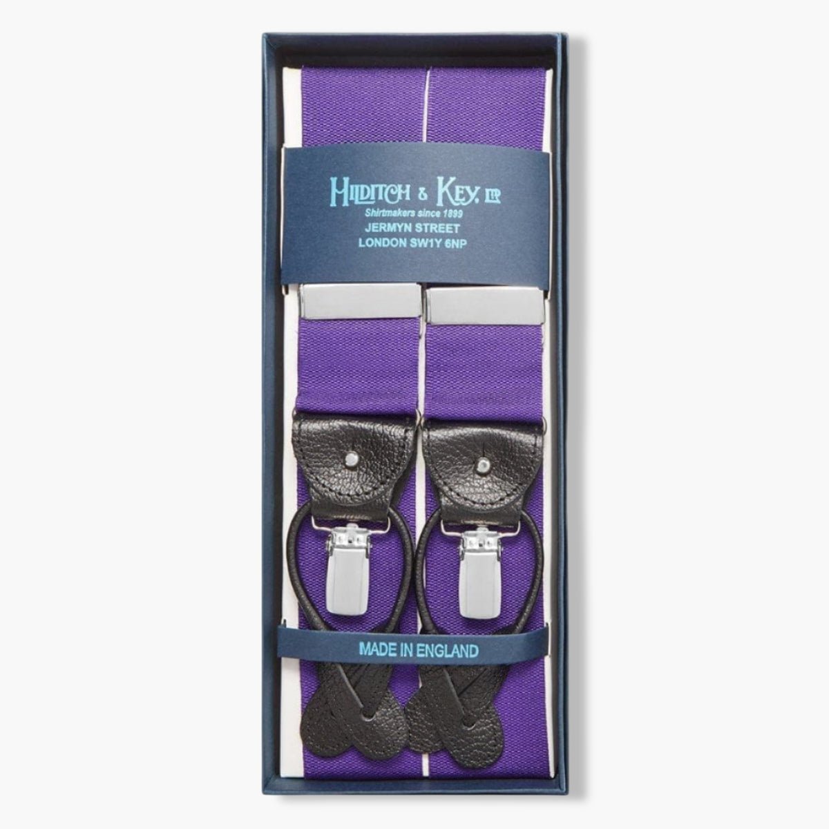 Classic Purple Silk Barathea Braces
