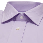 Classic Fit Puppytooth Fine Twill Button Cuff Shirt In Lilac