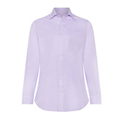 Classic Fit Puppytooth Fine Twill Button Cuff Shirt In Lilac