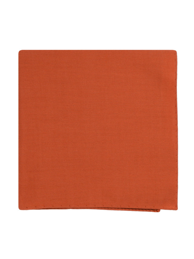 Clay orange silk pocket square Amalfi