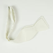 White faille silk bow tie