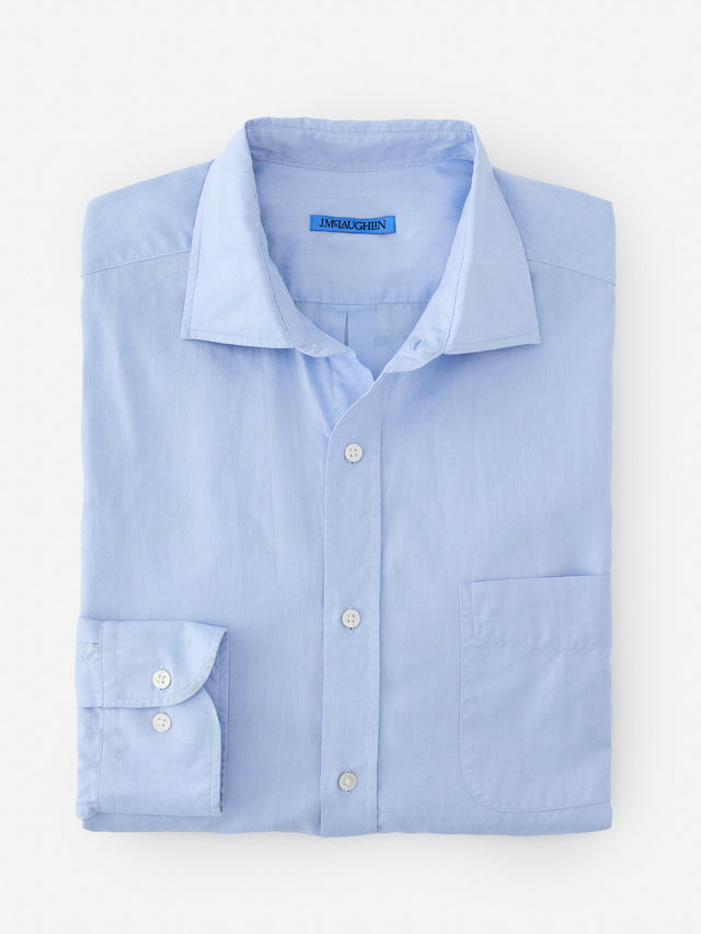 Blue Solid Club Classic Fit Shirt | Men's Shirts | J.McLaughlin