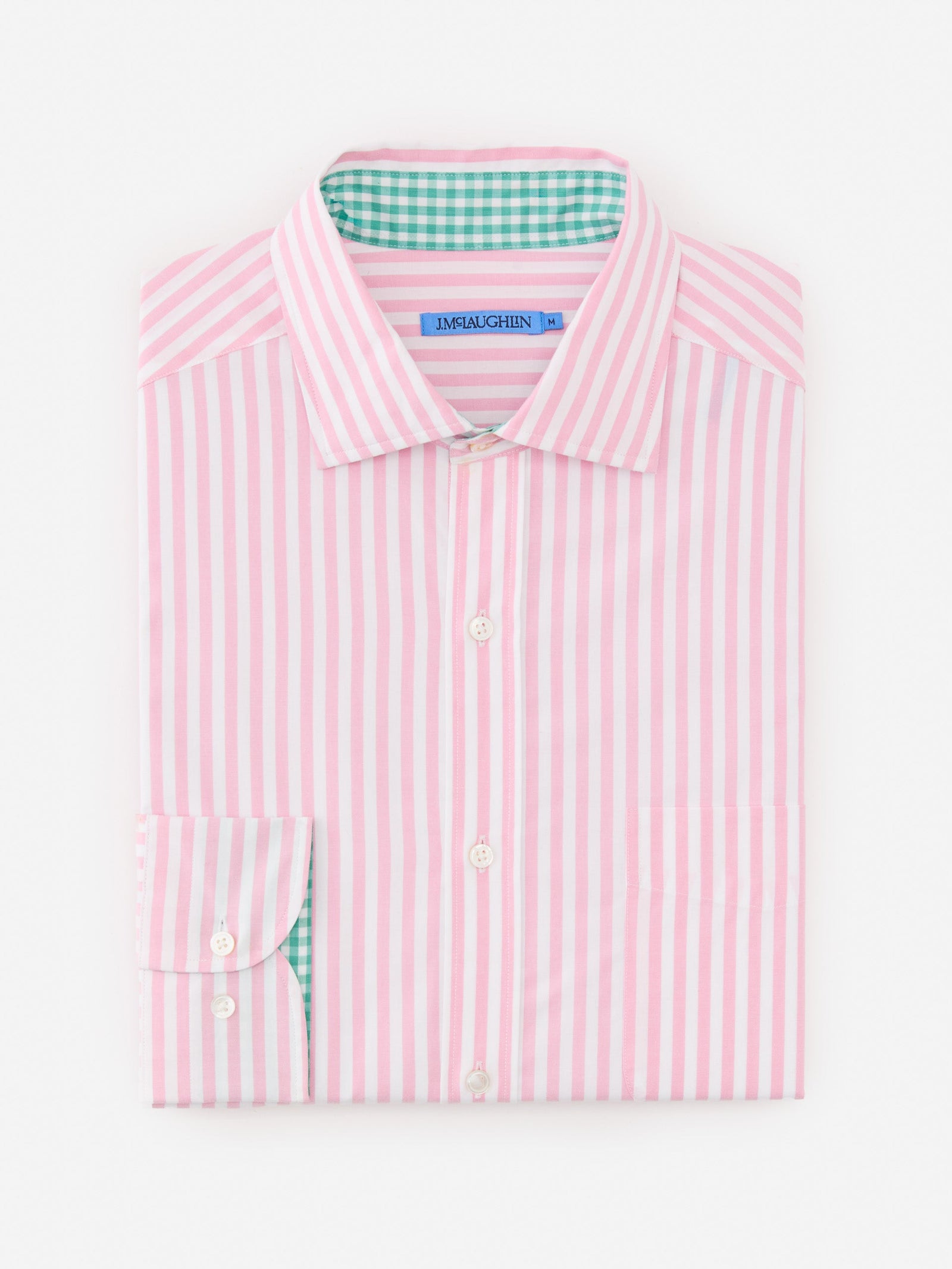 Pink White Bengal Stripe Club Classic Fit Shirt Men S Shirts J Mclaughlin