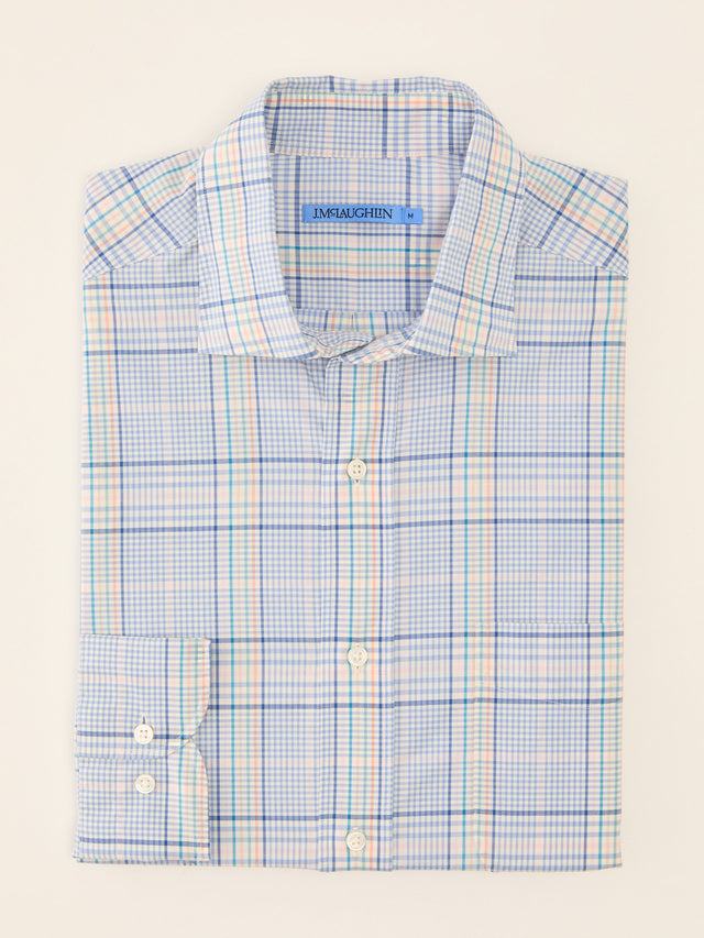 White/Green/Pink Plaid Club Classic Fit Shirt | Men's Shirts | J.McLaughlin
