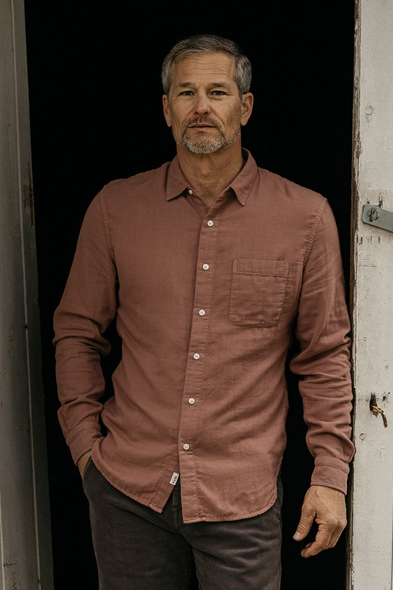 The Ripper Double Gauze Organic Cotton Shirt - Cinnamon - XXL