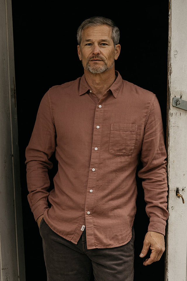 The Ripper Double Gauze Organic Cotton Shirt - Cinnamon - XXL
