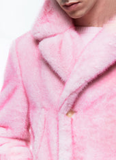 Double Breasted Faux Fur Coat