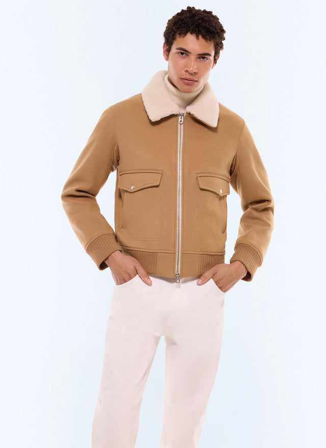 Blended Wool Cloth Bomber
