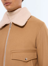 Blended wool cloth bomber